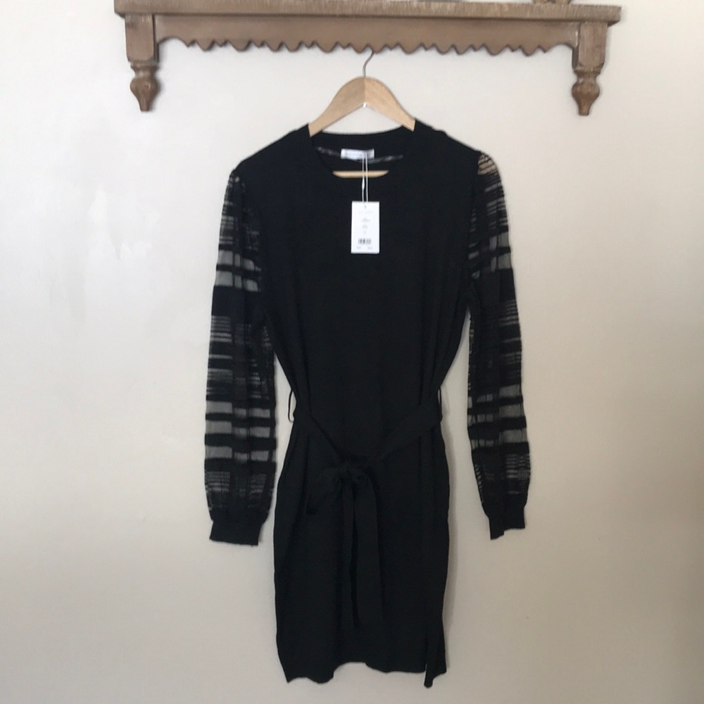 NEW Blue Orchid Black Sweater Dress. Size Large